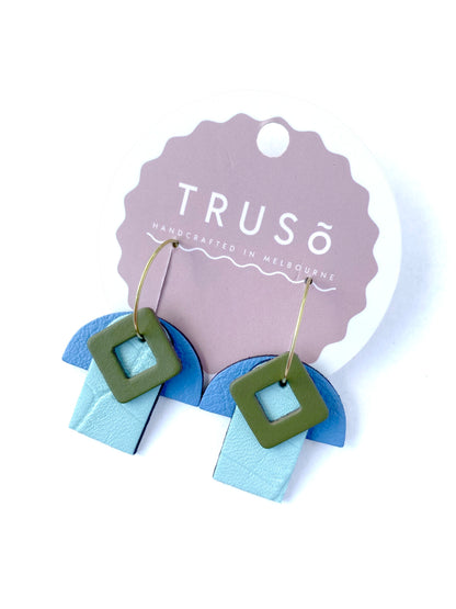 SQUARE PEG DROP EARRINGS